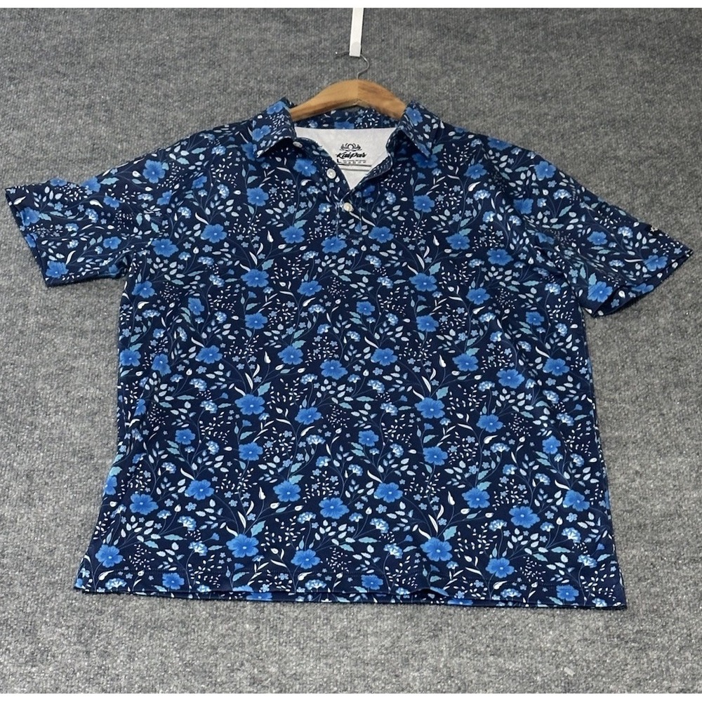 Kaipar Men's Limited Edition 2.0 Flower Power Golf Polo Shirt Size Large